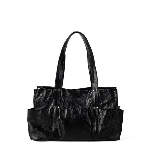 Bolso tote hobo metálico elegante - Diseño veraniego, bolso de hombro de gran capacidad con múltiples compartimentos para mujer