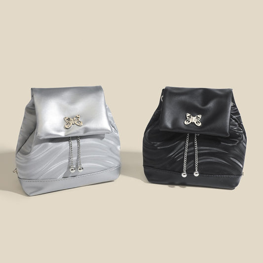 Mochila pequeña con cadena, bolso de moda de verano para mujer, mochila tipo mochila para estudiantes