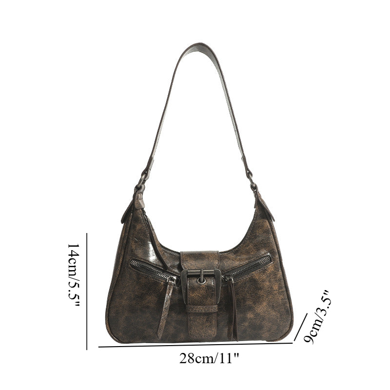 shoulder shoulder bag, women's retro women's bag shoulder hobo bag, Crossbody shoulder bag, fashion crescent bag