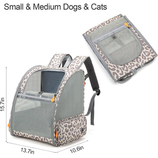 Mochila elegante para mascotas - Mochila premium portátil con malla transpirable para senderismo, perfecta para gatos en sus aventuras diarias.