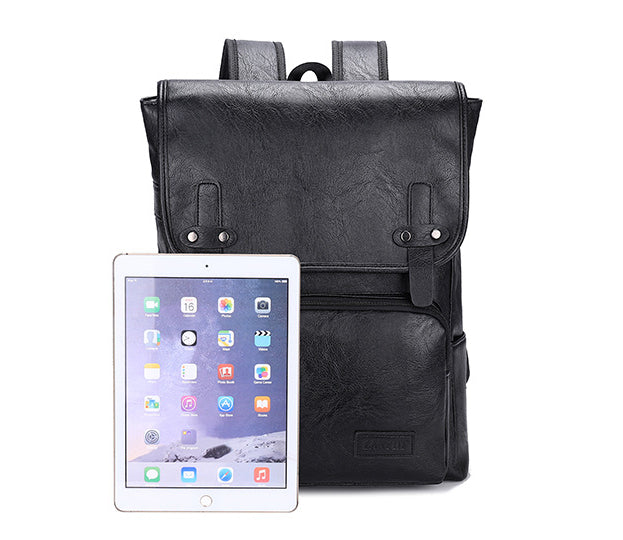 Mochila retro moderna para hombre, bolso de viaje de negocios con funda moderna, mochila de cuero suave para hombre MB21080303