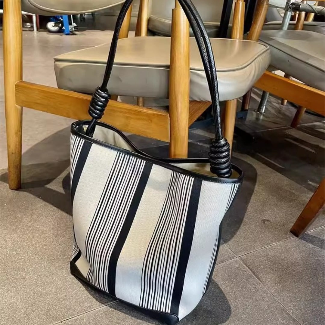 Bolso tote de otoño e invierno, bolso tipo saco para mujer de gran capacidad, bolso de hombro tejido para ir al trabajo, bolso de axila grande