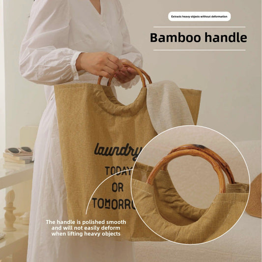 Cesto de lavandería Tote para ropa, cesta de gran capacidad para pantalones y ropa, cesta de lavandería impermeable de poliéster