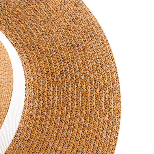 Sombrero Panamá, sombrero de sol para mujer y hombre, fedora de ala ancha, sombrero de playa de paja con protección UV UPF 50