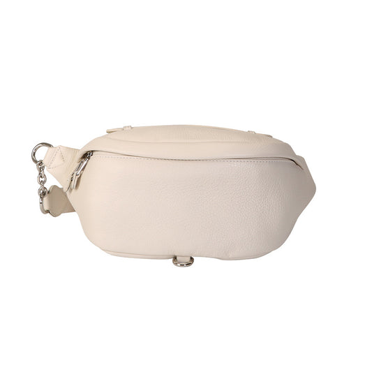 Riñonera de piel auténtica para mujer, elegante bandolera unisex para viajes y running.