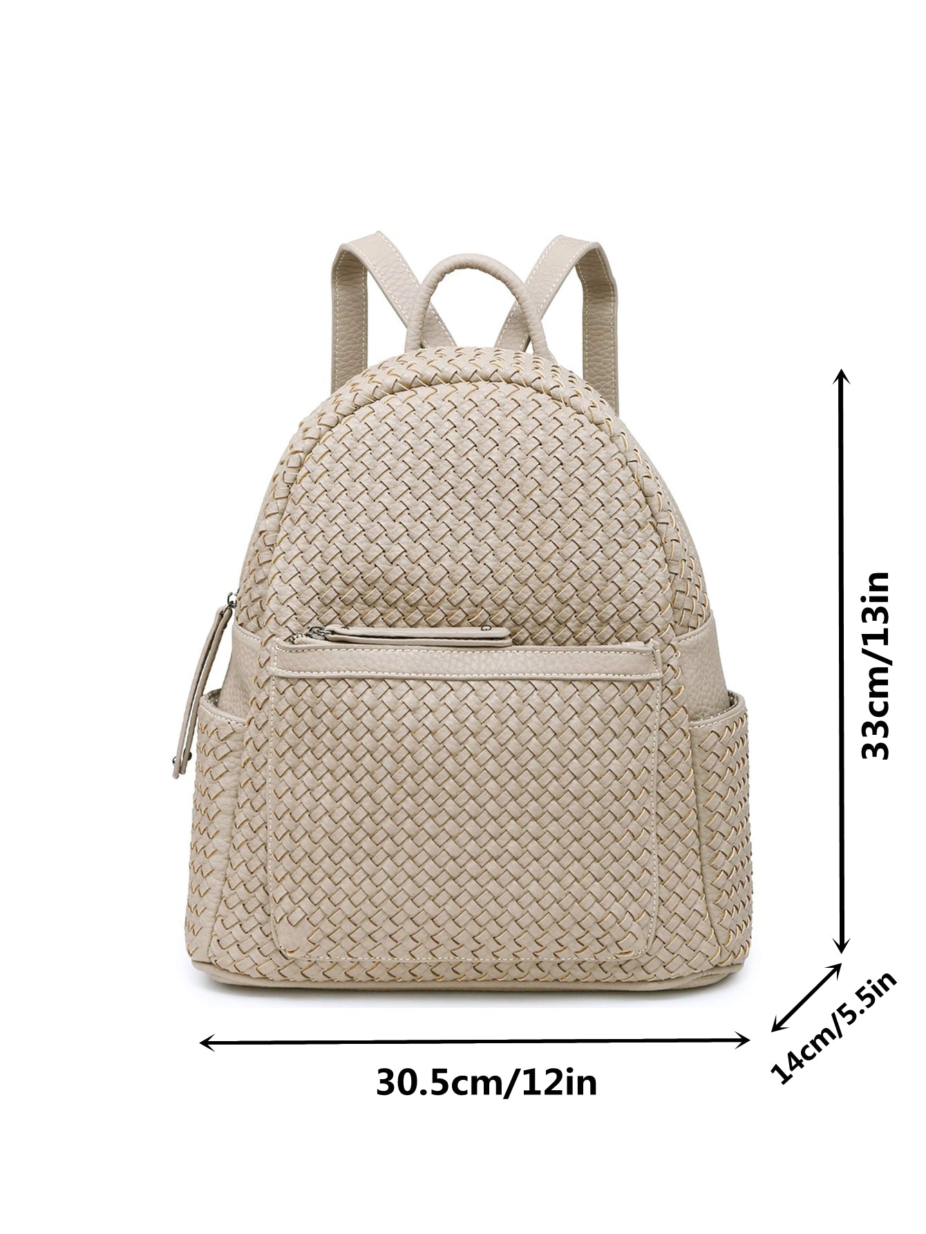 Mochila tejida para mujer, color beige, modelo 2068 BE