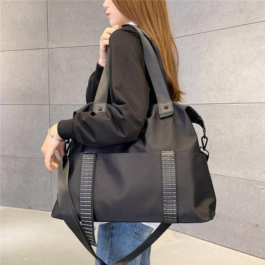 Bolso tote de tela Oxford, bolso de lona informal, bolso de viaje grande, resistente, ideal para el gimnasio