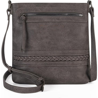 Bolso bandolera multifuncional para mujer, bolso mensajero retro de gran capacidad, bolso cruzado pequeño 