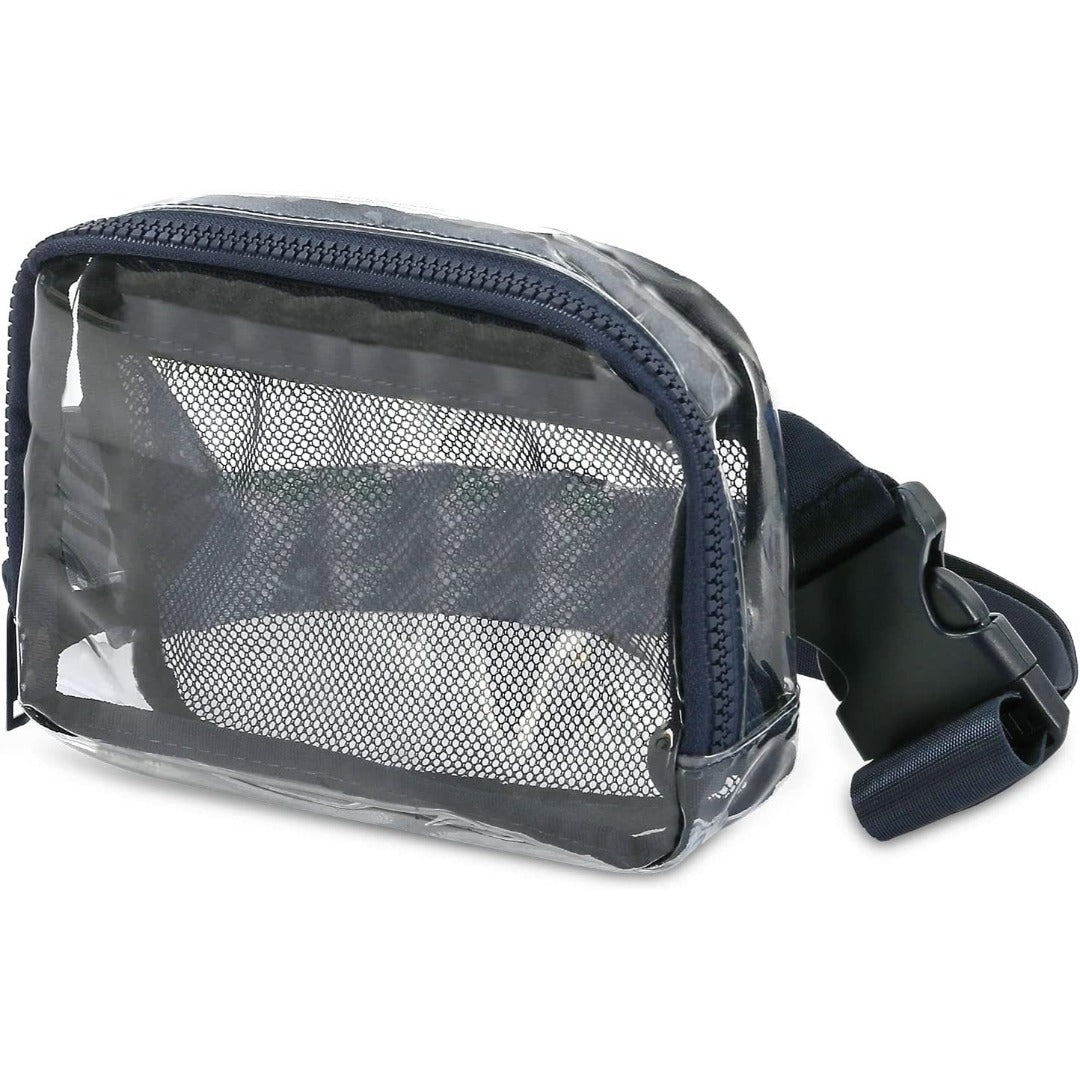 Riñonera impermeable – Bolso bandolera pequeño transparente con correa ajustable, ideal para festivales, senderismo, conciertos y viajes; apta para estadios. 