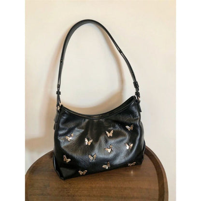 Bolso de hombro texturizado y elegante – Bolso tote con lazo moderno para mujer, bolso hobo versátil, compañero diario portátil 