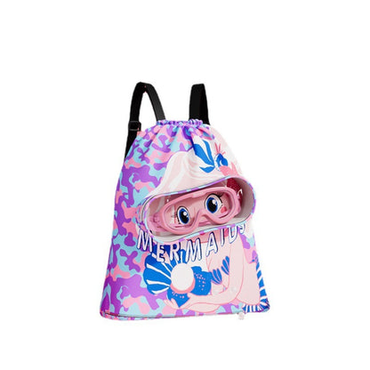 Bolsa de natación infantil, neceser con separadores para artículos secos y húmedos, bolsa de almacenamiento de natación de gran capacidad, mochila organizadora para la playa. 