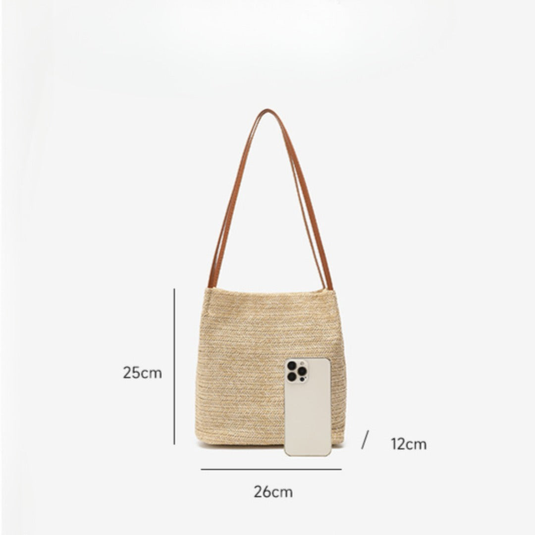 Bolso hobo tejido, bolso hobo bohemio de verano, bolso de hombro con cierre magnético, bolso de paja de playa para el verano 