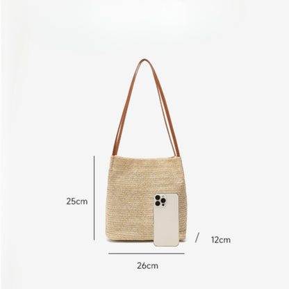 Bolso hobo tejido, bolso hobo bohemio de verano, bolso de hombro con cierre magnético, bolso de paja de playa para el verano 