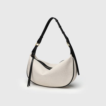 Bolso Hobo sencillo y elegante: bolso de hombro informal y versátil, perfecto para otoño e invierno. Bolso de lona para llevar bajo el brazo. 