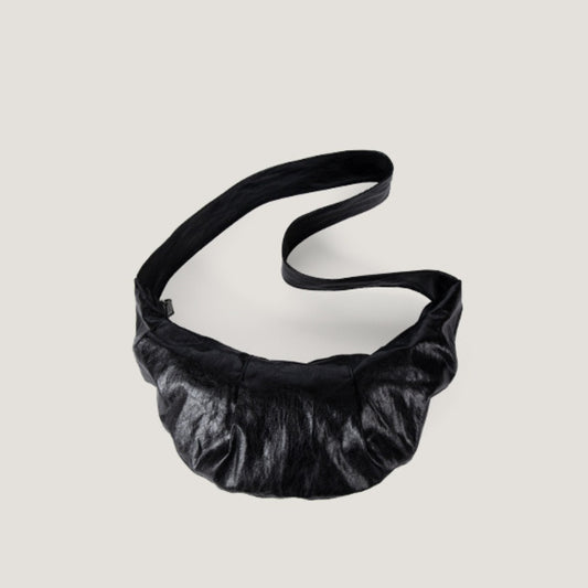 Wide shoulder strap soft leather croissant bag for women, simple and versatile shoulder Crossbody bag, small shoulder bag for women