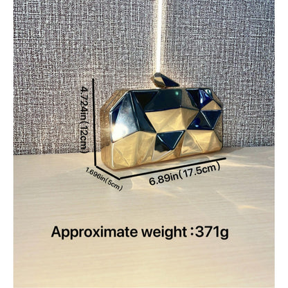 Bolsos geométricos para cena, bolsos de vestir, bolsos de mano para fiestas y graduaciones. 