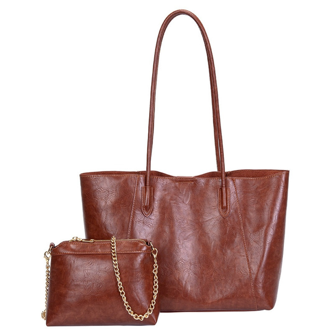 Bolso tote de gran capacidad para mujer, bolso bandolera vintage para ir al trabajo, bolso tote versátil para llevar bajo el brazo, bolso con asa superior 