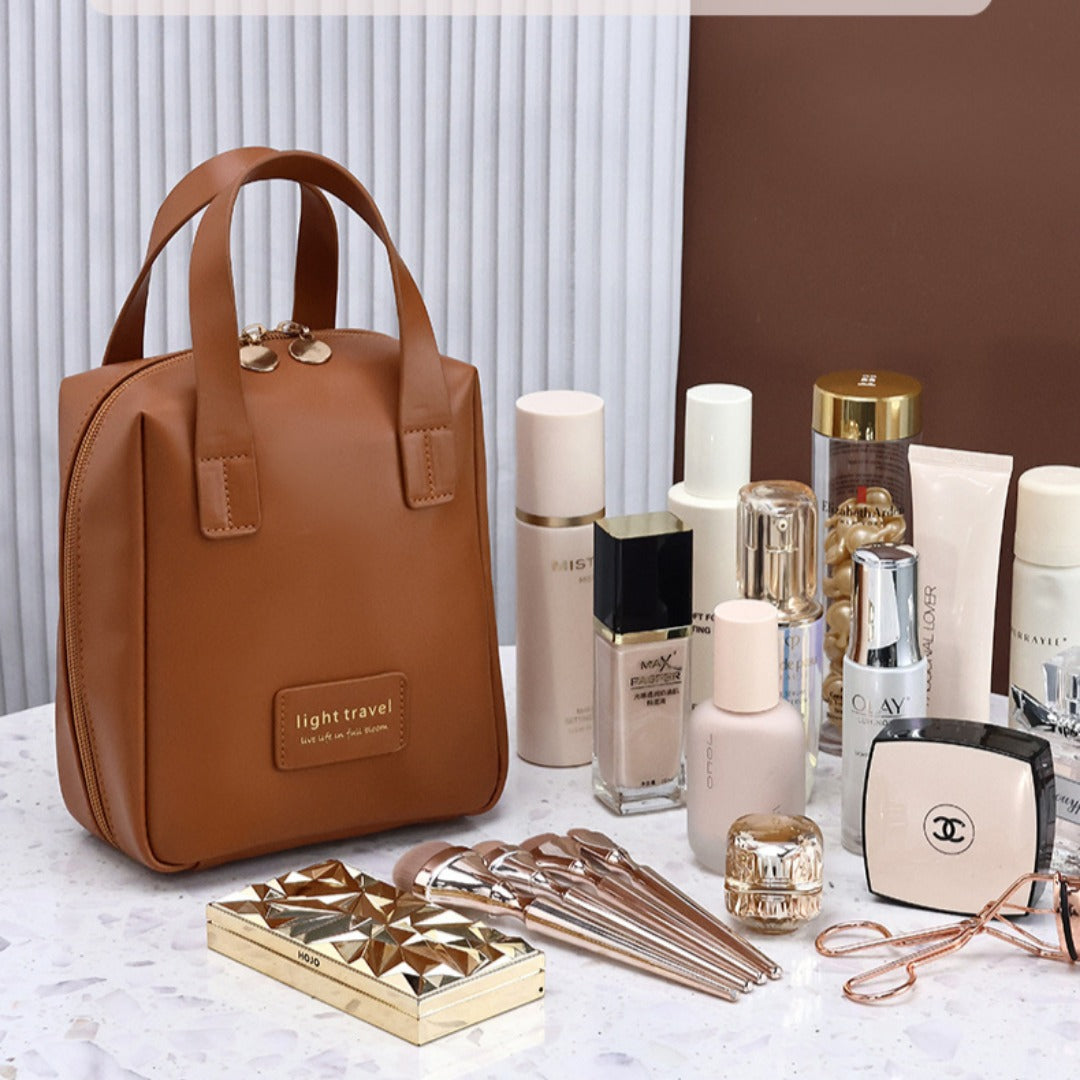 Neceser tote de gran capacidad, neceser de viaje portátil, bolsa de maquillaje de viaje, organizadores de neceseres de maquillaje, bolsas de maquillaje, pequeño 