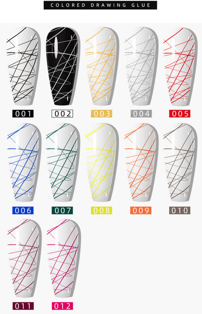 1060 Adhesivo elástico para uñas con pincel, pegamento para esmalte de uñas, fototerapia, pegamento tipo araña para uñas, pegamento pintado de metal, pegamento para tirar de alambre, pegamento de seda, uñas postizas