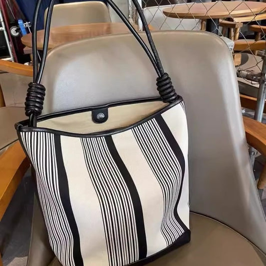 Bolso tote de otoño e invierno, bolso tipo saco para mujer de gran capacidad, bolso de hombro tejido para ir al trabajo, bolso de axila grande 