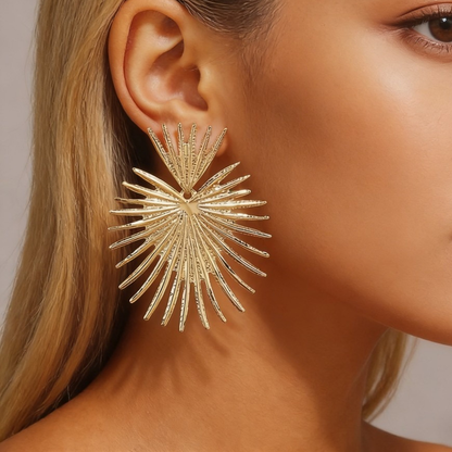 Vintage Textured Wrinkle Geometric Earrings