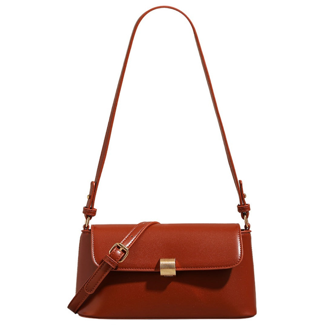 Bolso rojo retro para mujer, bolso de hombro tipo hobo de moda, estilo veraniego, con textura y estilo veraniego.