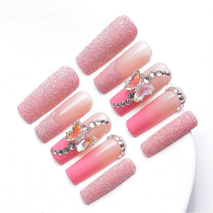 1067 Uñas postizas reutilizables hechas a mano para decoración de uñas