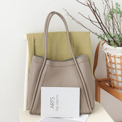 Bolso tote elegante de gran capacidad para mujer - Bolso bandolera tipo cubo retro de PU suave, bolso hobo texturizado 2 en 1 