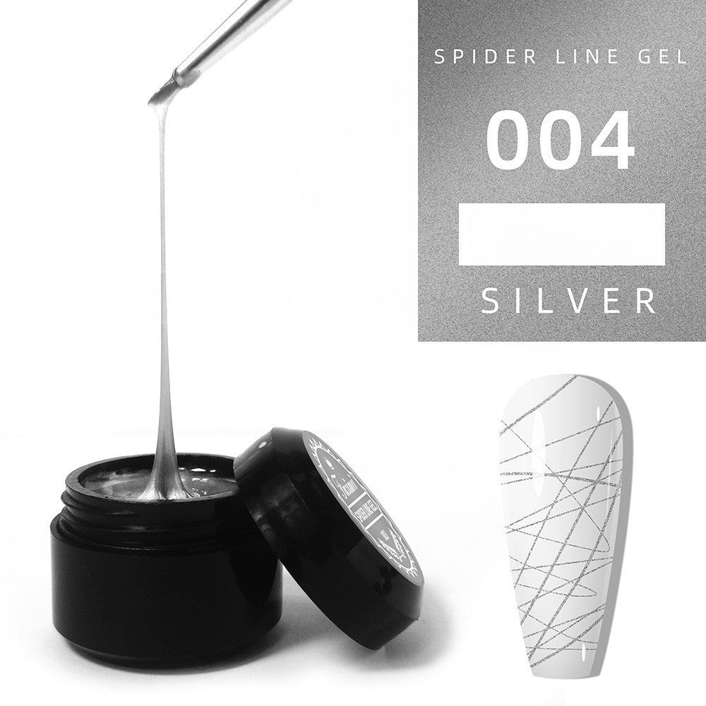 1060 Adhesivo elástico para uñas con pincel, pegamento para esmalte de uñas, fototerapia, pegamento tipo araña para uñas, pegamento pintado de metal, pegamento para tirar de alambre, pegamento de seda, uñas postizas