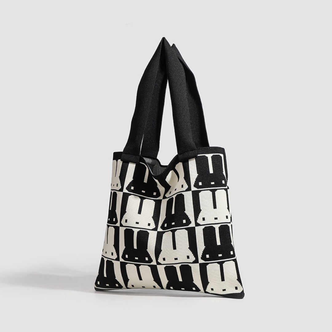 Bolso tote Rabbit para mujer, bolso de mano sencillo y moderno para otoño e invierno, bolso bandolera versátil para el día a día. 