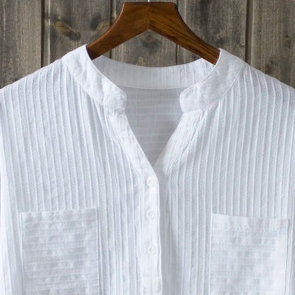 100% cotton white blouse women shirt spring summer elegant V-Neck ladies tops haut femme blusa womens tops and blouses