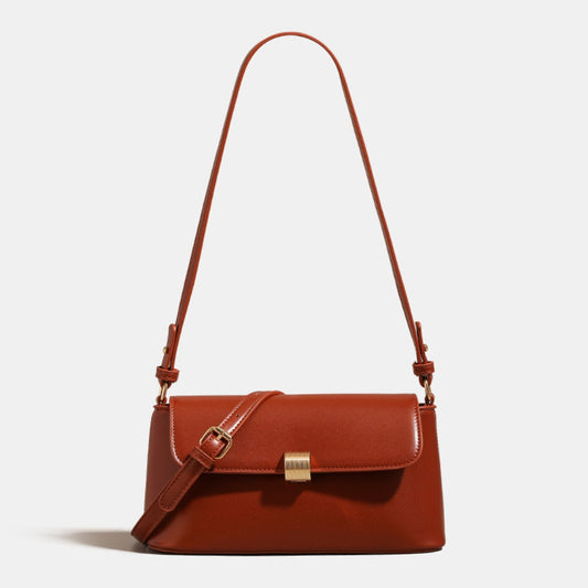 Bolso rojo retro para mujer, bolso de hombro tipo hobo de moda, estilo veraniego, con textura y estilo veraniego.
