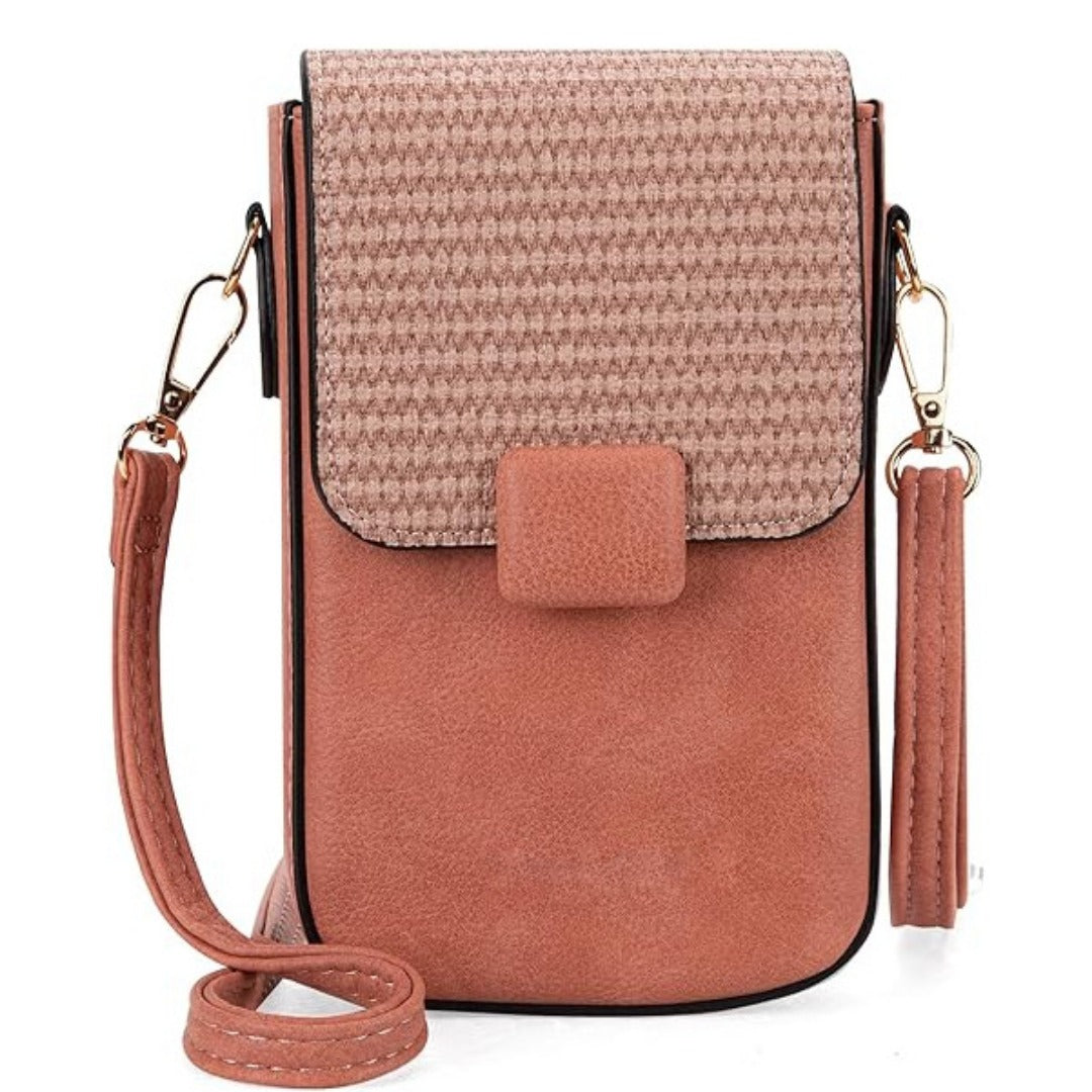 Bolso de mujer informal vertical para móvil, bolso bandolera pequeño de paja, bolso cruzado de moda 