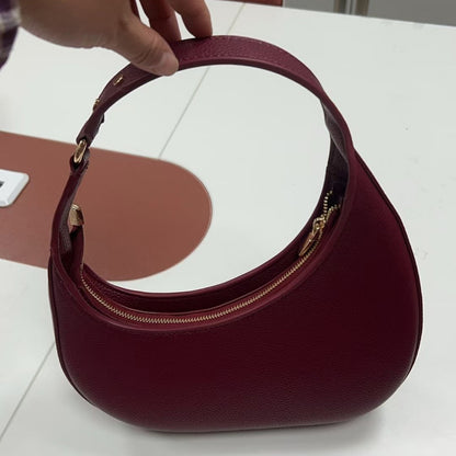 Bolso de diseño de moda con forma de media luna irregular, bolso de hombro, bolso hobo único para mujer 