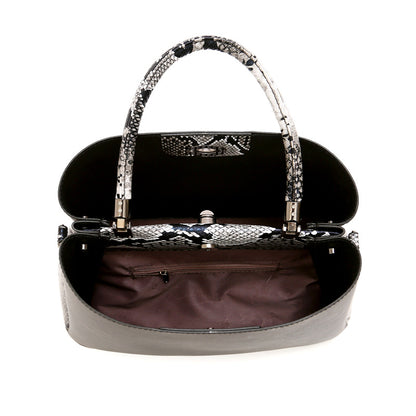 Maletín de oficina para mujer con estampado de piel de serpiente salvaje, estilo sencillo, bolso de mano para mujer, cartera TT21080319 