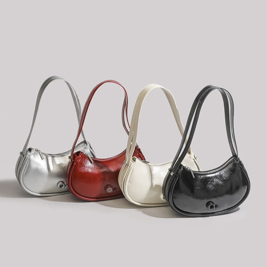 Bolso pequeño de hombro para mujer, estilo hobo elegante de estilo francés, ideal para el verano. 