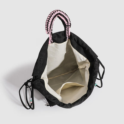 Mochila de viaje retro de mezclilla, mochila con cordón ajustable para mujer, mochila pequeña informal para mujer 