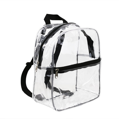 Mochila pequeña transparente – Mochila escolar transparente de PVC de colores, mochila infantil transparente sin cierre de seguridad 