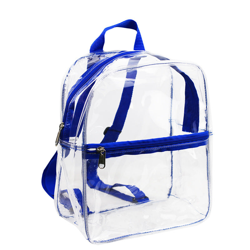 Mochila pequeña transparente – Mochila escolar transparente de PVC de colores, mochila infantil transparente sin cierre de seguridad 