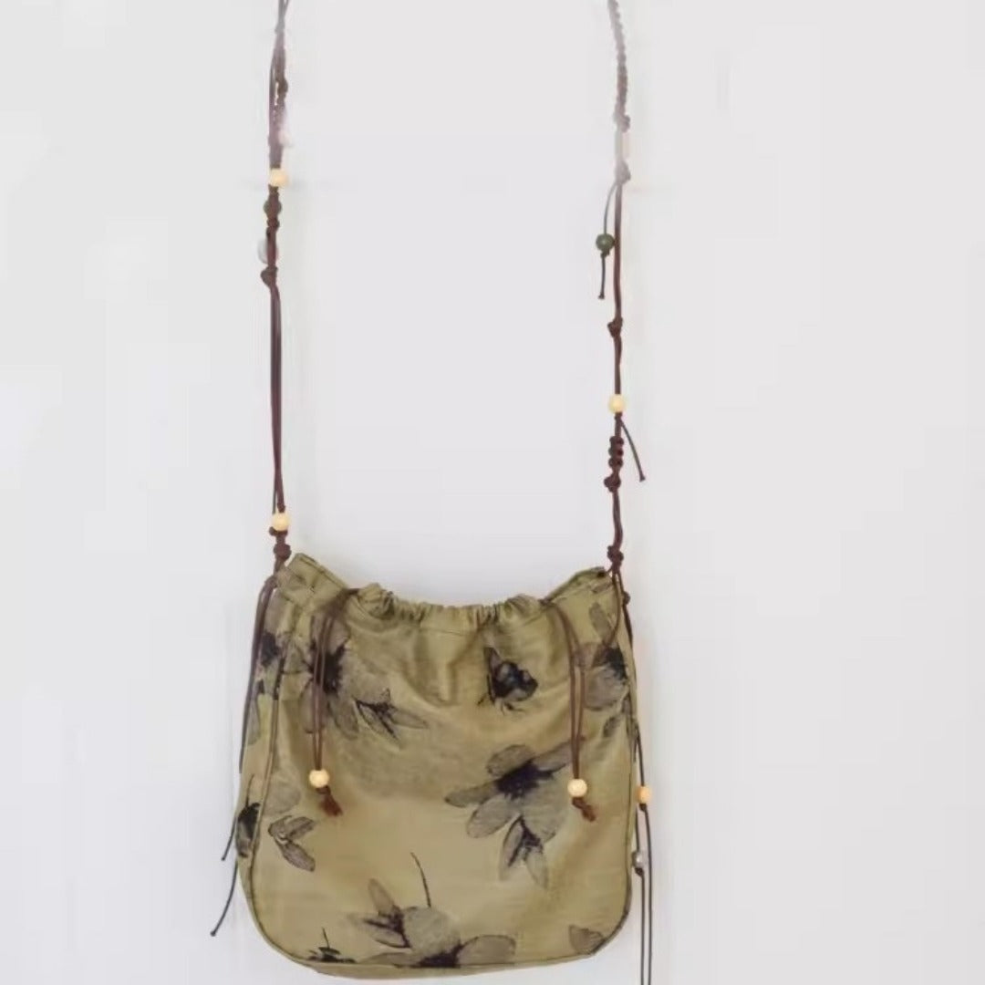 Beaded Closed Crossbody Bag, Versatile Shoulder Bag Crossbody