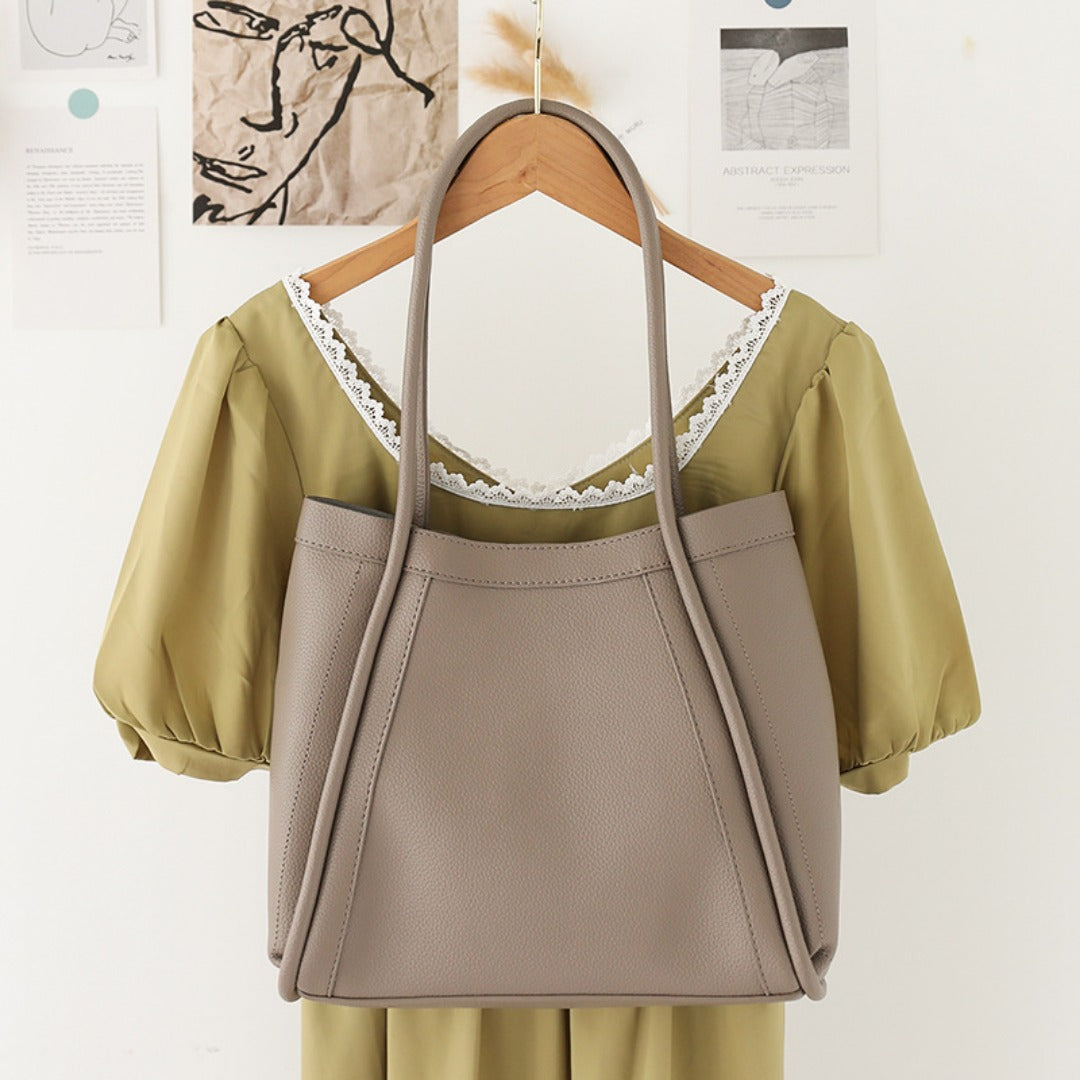 Bolso tote elegante de gran capacidad para mujer - Bolso bandolera tipo cubo retro de PU suave, bolso hobo texturizado 2 en 1 