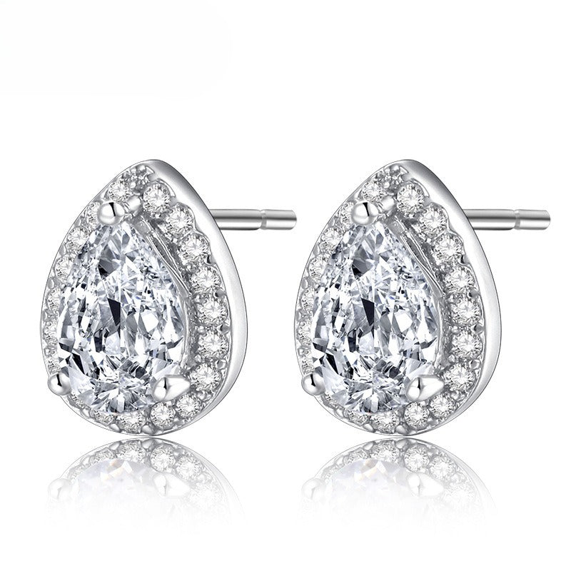 Micro-Set Zircon Stud Earrings