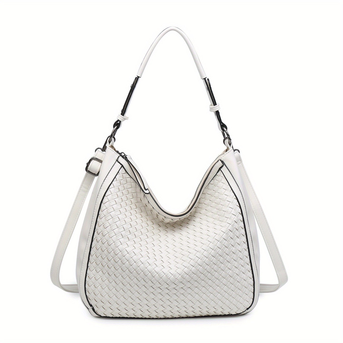 Bolso de hombro Hobo tejido en tamaño grande