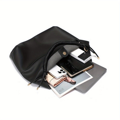 Soft Hobo Bag Unique Drawstring Handle