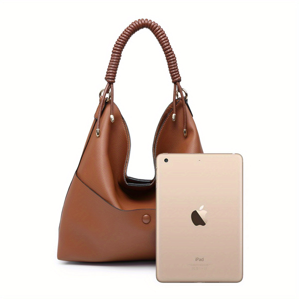 Soft Hobo Bag Unique Drawstring Handle