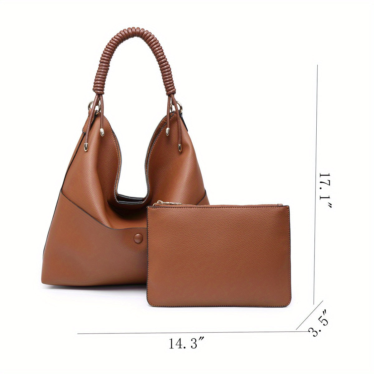 Soft Hobo Bag Unique Drawstring Handle