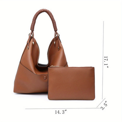 Soft Hobo Bag Unique Drawstring Handle