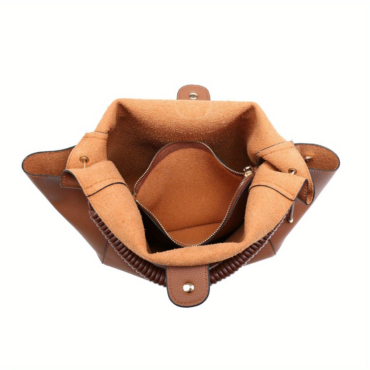 Bolso hobo suave con asa trenzada única