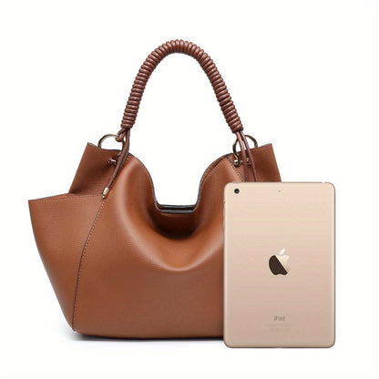 Bolso hobo suave con asa trenzada única