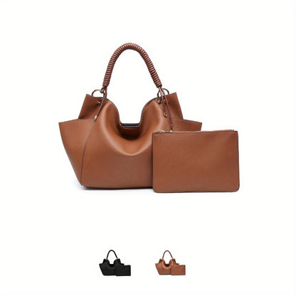 Bolso hobo suave con asa trenzada única